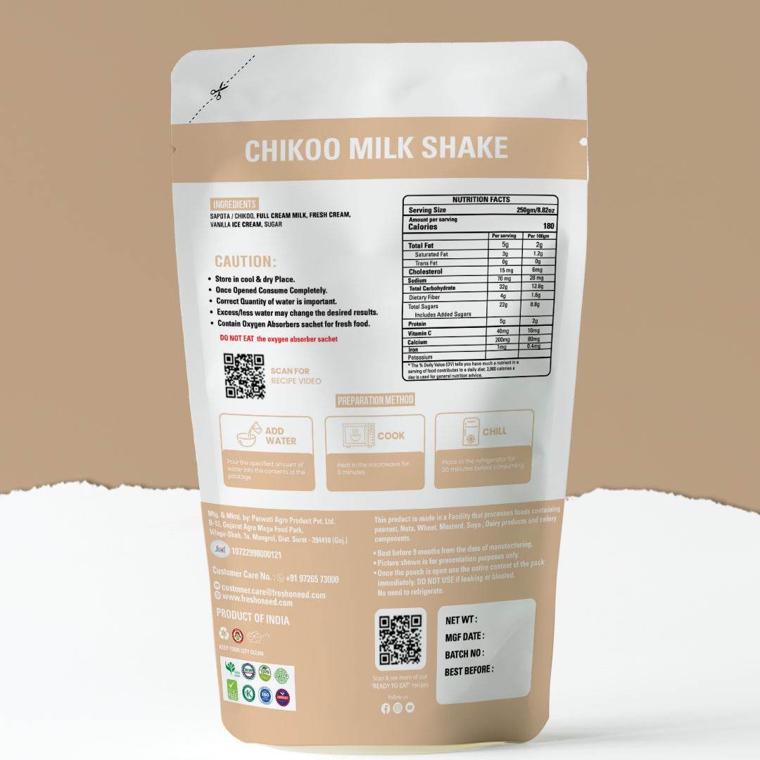Chikoo Milk Shake - Freshoneed