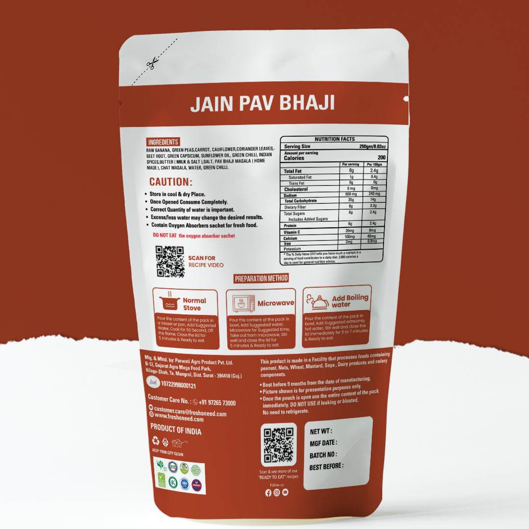Jain Pav bhaji - Freshoneed