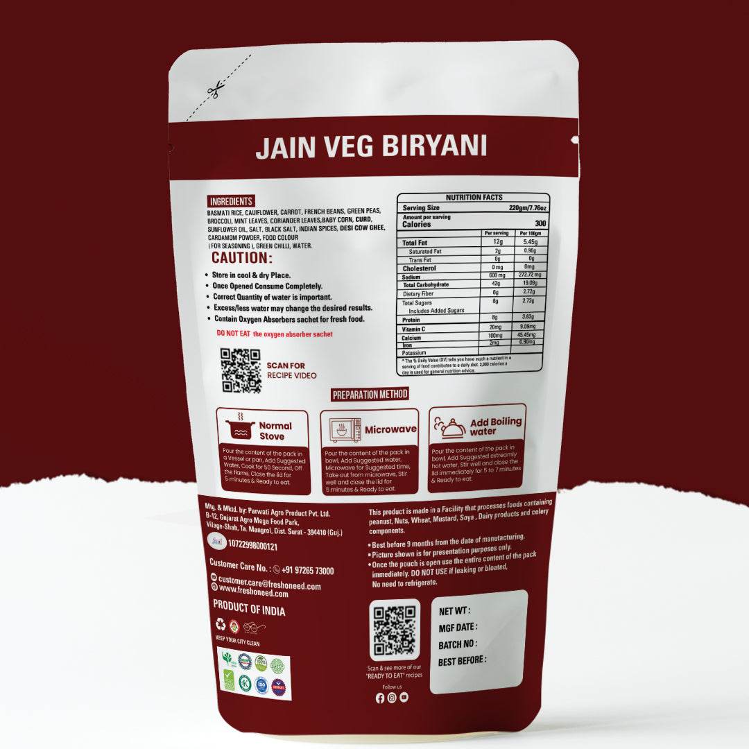 Jain Veg Biryani - Freshoneed