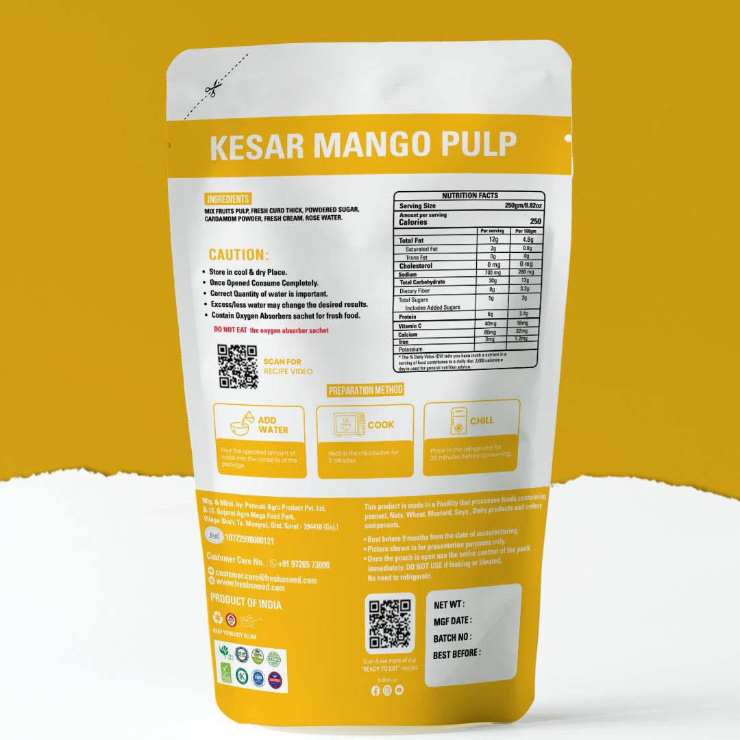 Kesar Mango Pulp - Freshoneed