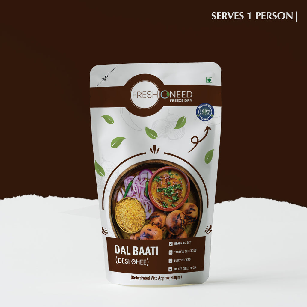 Buy GUJARATI DAL BAATI ( DESI GHEE ) Ready to eat freeze dried food