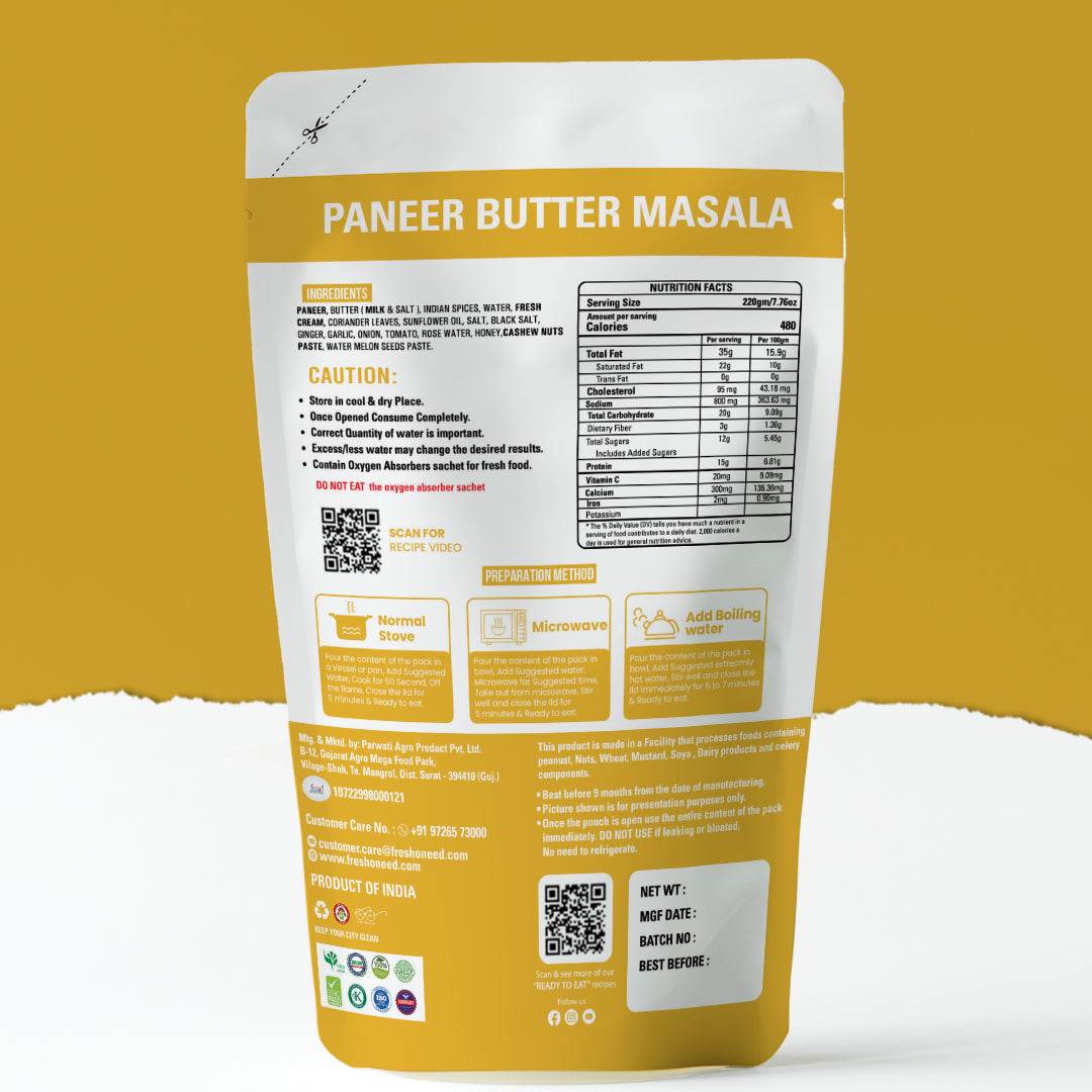 Paneer Butter Masala - Freshoneed