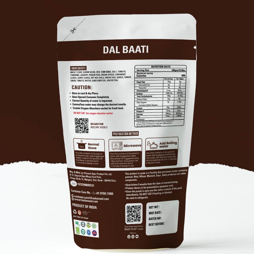 Gujarati Dal Baati (Desi Ghee) - Freshoneed