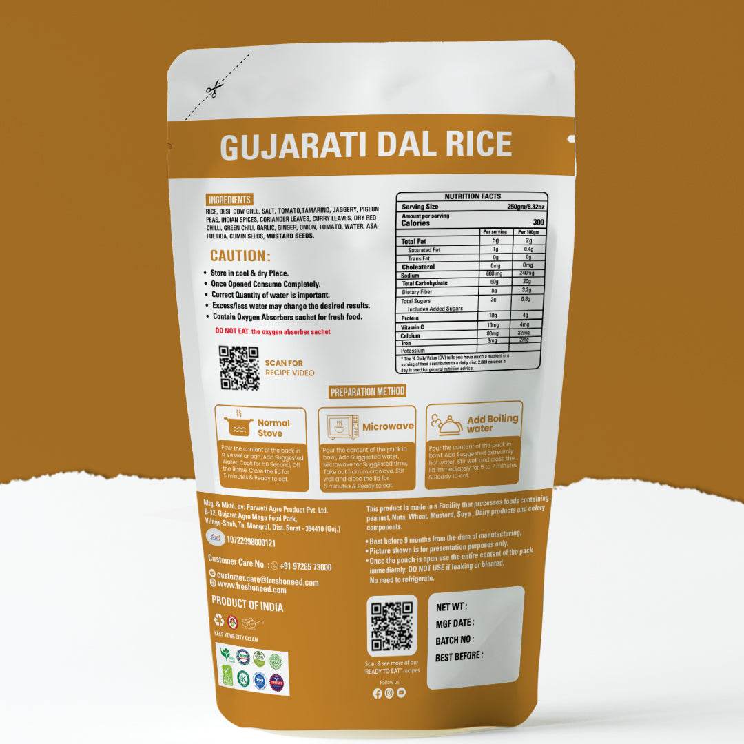 Gujarati Dal Rice - Freshoneed