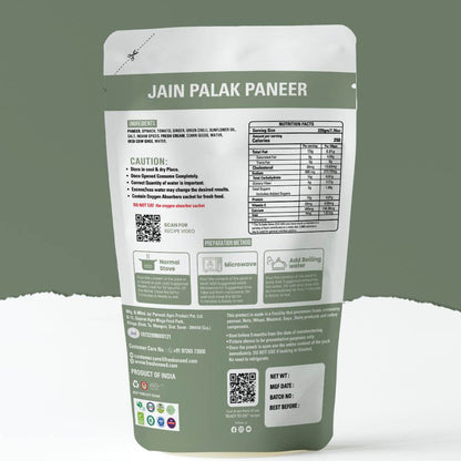 Jain Palak Paneer - Freshoneed