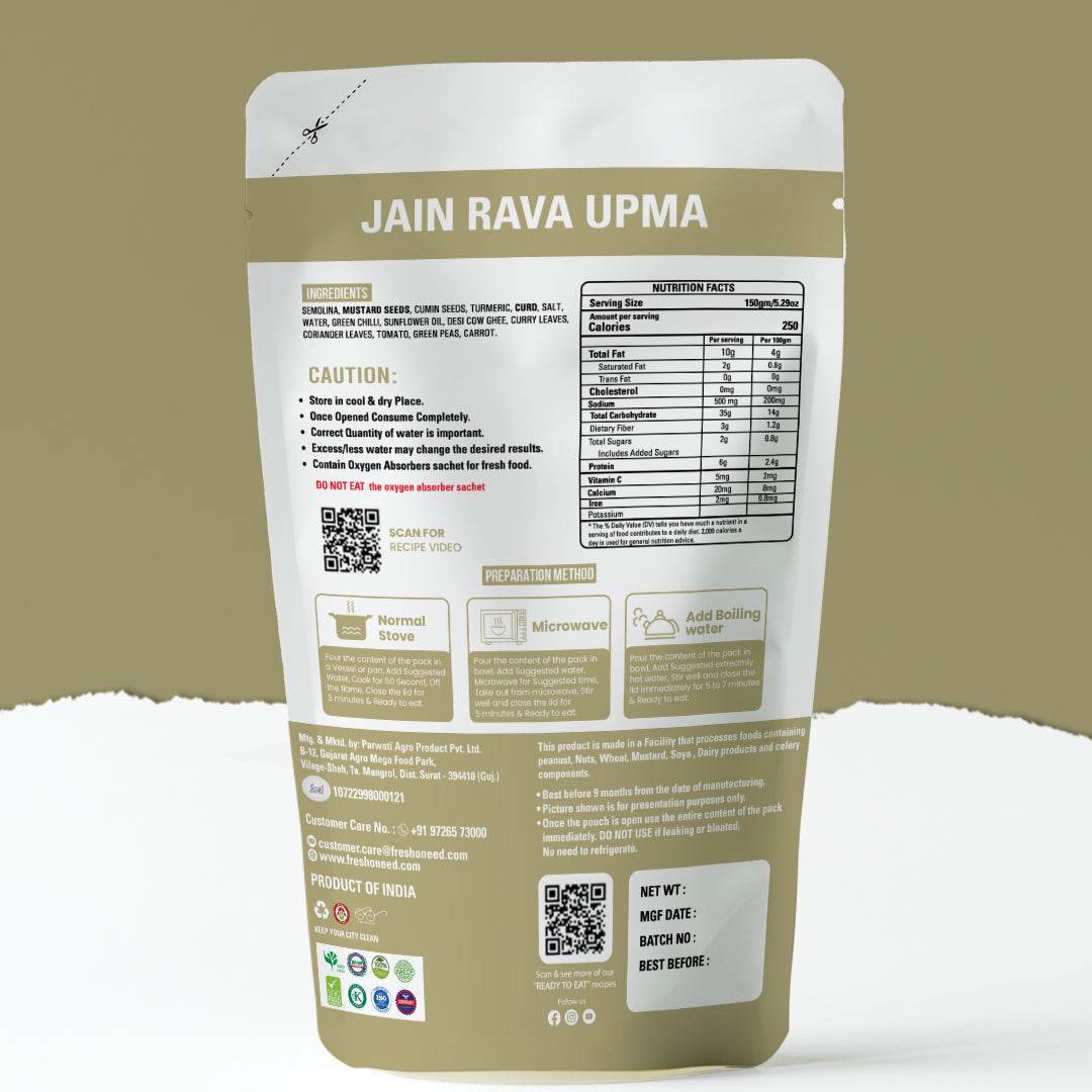 Jain Rava Upma - Freshoneed