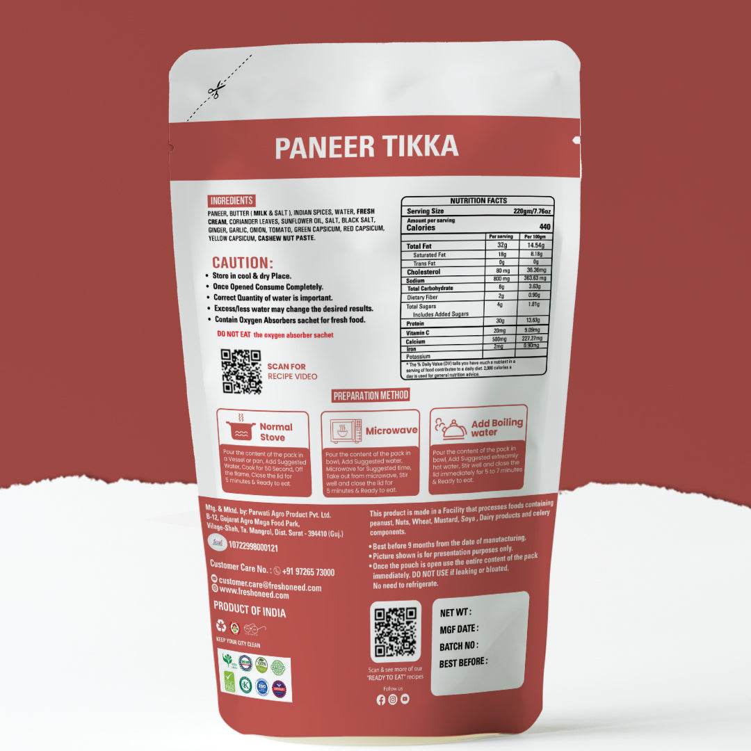 Paneer Tikka - Freshoneed