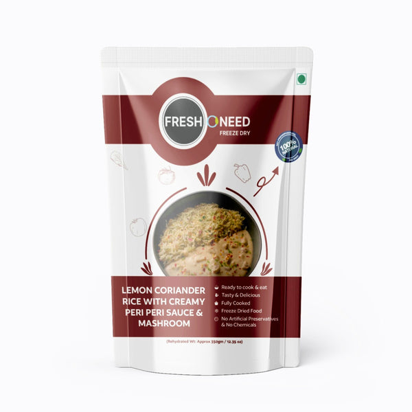 Lemon Coriander Rice ( With Creamy Peri Peri Sauce & Mushroom )
