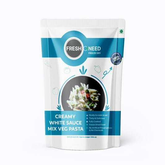 Creamy White Sauce Mix Veg Pasta