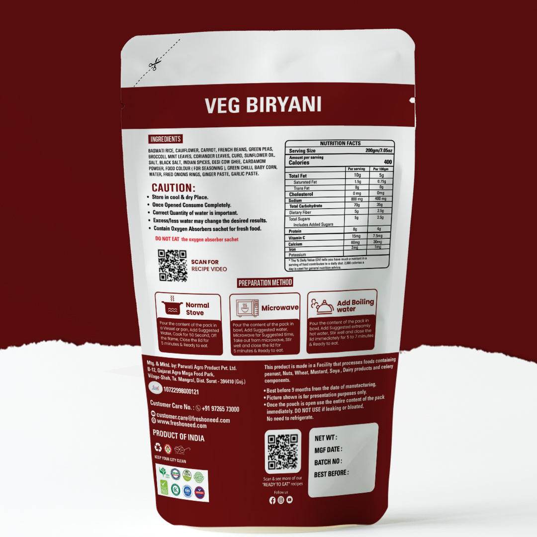 Veg Biryani - Freshoneed